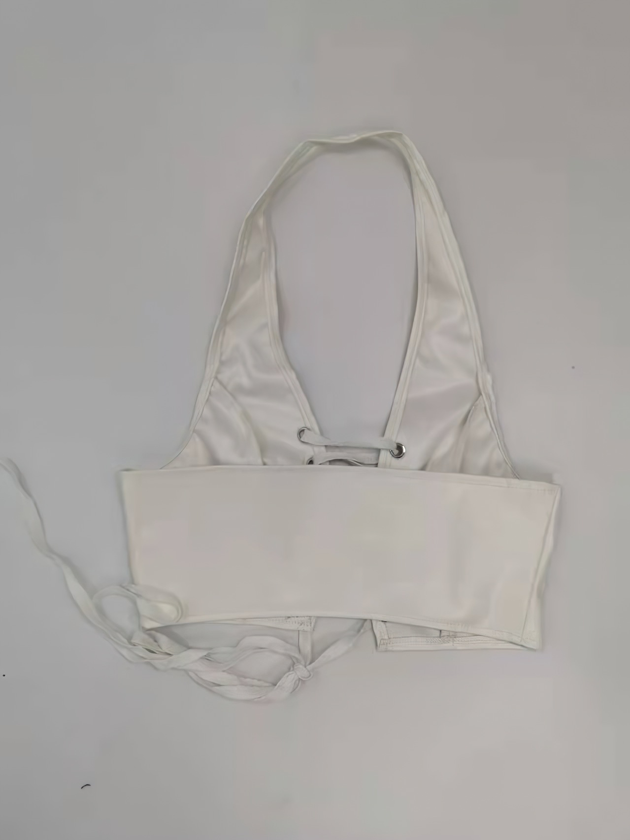 OM-2023 Summer Bestseller: Sexy Backless Tie-Front Short Women's PU Tank Top